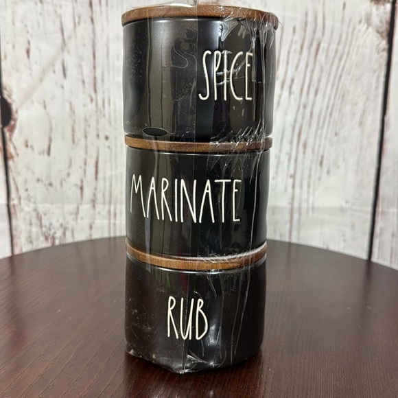 RAE DUNN Collectible SPICE CELLAR “MARINATE”, “RUB”, “SPICE”NWOT - Picture 6 of 6